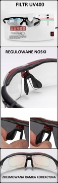 SunFields Bicycle Glasses - 5 UV -линзы