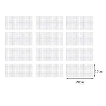 Наклейки на стену 12 шт. Мозаика Кирпичная белая ПВХ-плитка 20x10 см