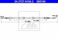 фото thumb №2, Ate 24.3727-0184.2 трос гальма ручного