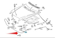 фото thumb №14, Трос открывания капот mercedes c klasa w203 clk w209 оригинальный номер a2038800459