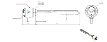 Нагреватель для котла из нержавеющей стали 1500Вт 230В G1 1/2