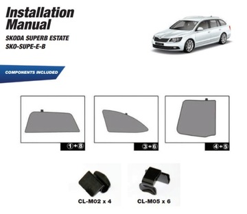 фото thumb №15, Шторки skoda superb универсал 2009-2015 защитные накладки ролеты солнцезащитный