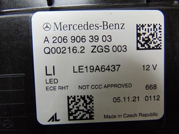 фото thumb №16, Лампа ліва перед mercedes w206 a2069063903 європа