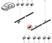 Наружный клипса отделка clio 1 оригинальный номер 7701036119 Цена, фото thumb