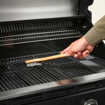 KEA GRILLTIDER ЩЕТКА ДЛЯ ЧИСТКИ ГРИЛЯ С ДЕРЕВЯННОЙ РУЧКОЙ БУК 42 см