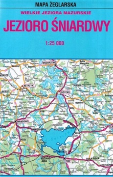 JEZIORO ŚNIARDWY MAPA ŻEGLARSKA LAMINOWANA 1:25t.