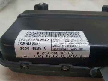 фото thumb №7, Mercedes sl w230 01-08 подушка air bag w двері правий перед