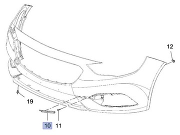 фото thumb №4, Opel insignia b 2017- планка планка заглушка бампера левая перед