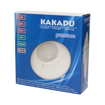 Проводной дверной звонок, 50 звуков, Премиум, Белый, USB, 9 В, MP3, IP20, 85 ДБ.