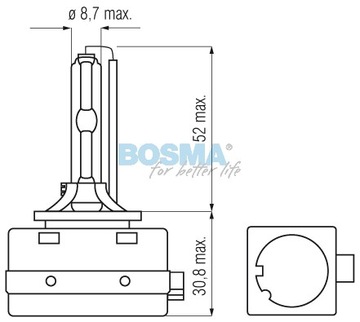 2x ŻARNIK D1S - 4300K 85V 35W PK32d-2 - BOSMA XENON KSENON żarówka
