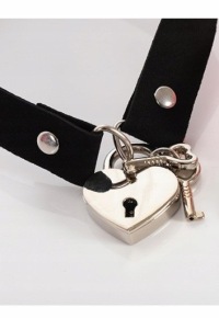 ОШЕЙНИК ОТКРЫТОЕ СЕРДЦЕ ОЖЕРЕЛЬЕ С КЛЮЧОМ BDSM ЧОКЕР ШЕИ ЖГУТ