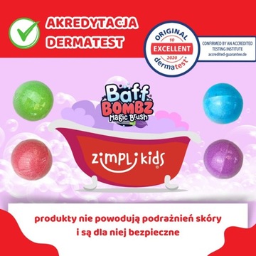 Zimpli Kids Baff Bombz Magic Brush набор бомбочек и щеток для ванны