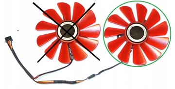 XFX RX570 RX580 4-контактный 85-мм вентилятор