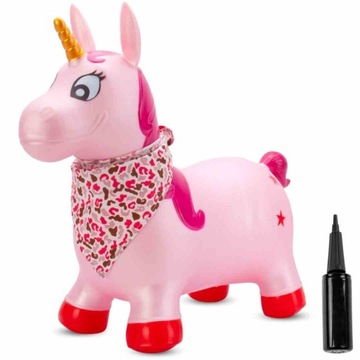 Джемпер детский резиновый UNICORN 60 см жемчужно-розовый с банданой для прыжков