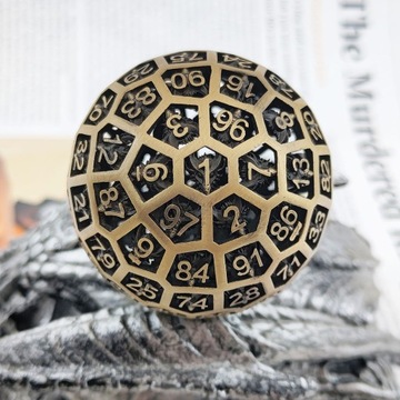KOSTKA RPG METALOWA KOŚĆ STUŚCIENNA K100 SMOCZE GNIAZDO