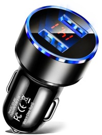 фото thumb №13, Скло зарядний пристрій автомобільна usb 3.1 quick charge з woltomierzem