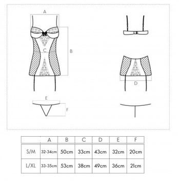 Черный корсет с кружевом Стринги Sexy L/XL
