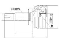 фото thumb №1, Шарнир наружный toyota aygo 1.0 05-, peugeot 107 05-
