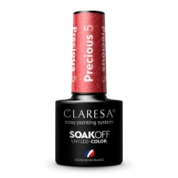 CLARESA КРАСНЫЙ ГИБРИДНЫЙ ЛАК ДРАГОЦЕННЫЙ PS5