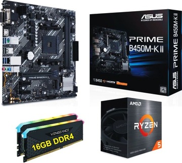 Комплект: процессор AMD Ryzen 5 + AM4 + материнская плата DDR4 16 ГБ.