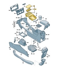 фото thumb №5, Nowa оригинал накладка бардачок vw golf sportsvan оригинальный номер 517864263c mvw