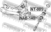 фото thumb №3, Втулка рычага nab-140 febest nissan pathfinder