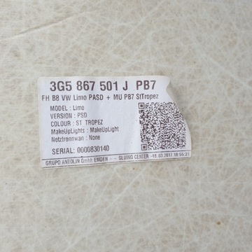 фото thumb №14, Стеля лампа vw passat b8 3g sedan sttropez