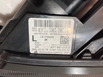 фото thumb №14, Лампа ліва перед skoda fabia iii рестайлінг повний led