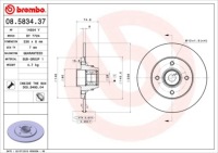 Гальмівні диски 1 гальмівні колодки задній brembo renault clio Ціна, фото thumb