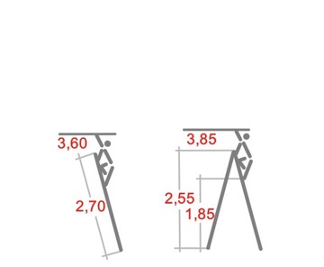 Drabina aluminiowa rozkładana 3x9 Krause Tribilo