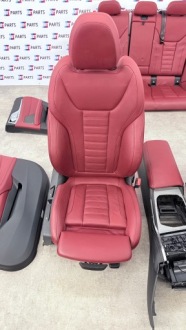 фото thumb №7, Bmw g26 сидіння заднє сидіння обшивки m-pakiet sport tacora rot шкіра підігрів kpl uk