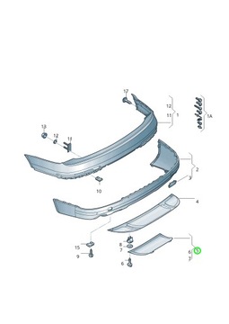 фото thumb №9, Audi q7 заглушка фаркоп буксировочный заднего бампера оригинальный номер 4l0807087b