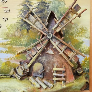 ЧАСЫ, 3D КОЖАНАЯ КАРТИНА, ПОДАРОК, НОВЫЕ