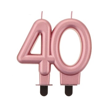 ТОРТ-СВЕЧА Подвеска на 40-летие розового золота