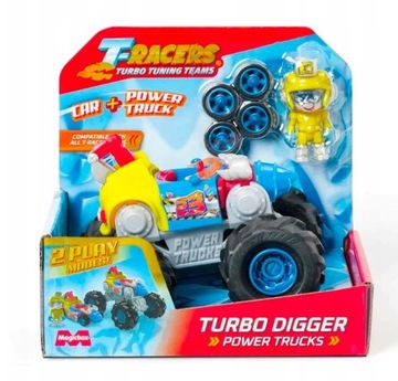 T-RACERS МОЩНЫЕ ГРУЗОВИКИ ТУРБО ЭКСКАВАТОР + ВОДИТЕЛЬ 8019