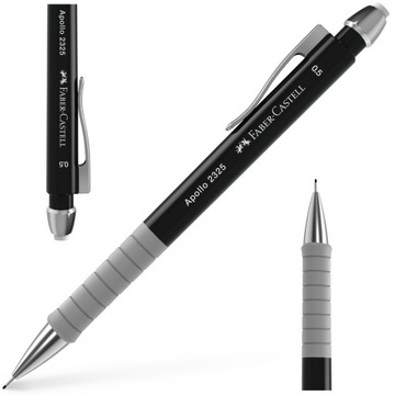 FABER-CASTELL Карандаш механический с ластиком для стилусов Apollo 0,5 мм ЧЕРНЫЙ