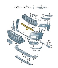 фото thumb №8, Нижняя решётка бампера передний audi q7 2016-