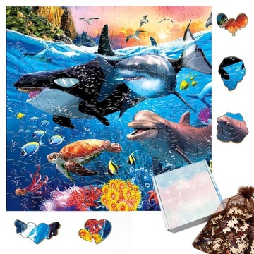 Irregular Shape Wooden Puzzles for Kids and Adults, Butterfly Art