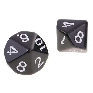 20 10-гранных кубиков D10.