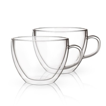 2 FILIŻANKI SZKLANKI TERMICZNE DO KAWY CAPPUCCINO
