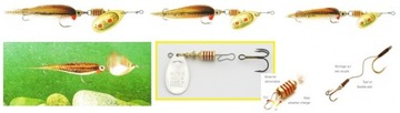 3 x MEPPS AGLIA TW' STREAMER GOLD Nr.1-2-3