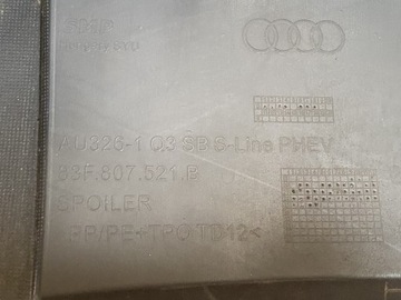 фото thumb №15, Audi q3 83f sporback sline диффузор бампера 83f807521b