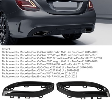 Чехлы на насадки глушителя Mercedes A B C E GLC CLS