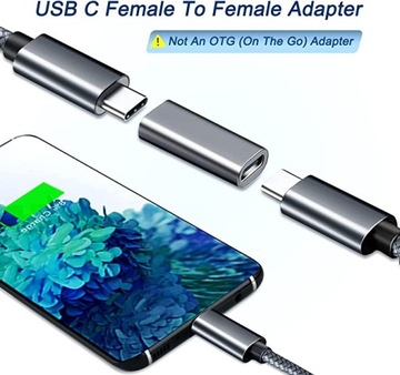 Адаптер USB-C гнездовой - Розетка 5А 100Вт 10Гб корпус