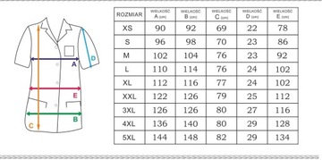 FARTUCH/ŻAKIET MEDYCZNY na NAPY 3XL