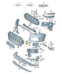 фото thumb №1, Заслонка заглушка w бампере левая audi q7 4m aso