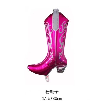 Botas de tacón alto para niña, globo de aluminio, fiesta temática, boda,
