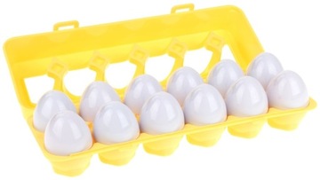 Zabawka Układanka Edukacyjna Sorter Jajka Puzzle Dopasuj Kształty 12 szt