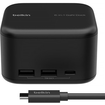 Концентратор Belkin USB-C для ноутбука, INC018vf, 4K HDMI, 5 Гбит/с, USB-A, GaN 130 Вт