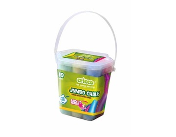 Ведро для мела цветное Jumbo 10 шт CRICCO